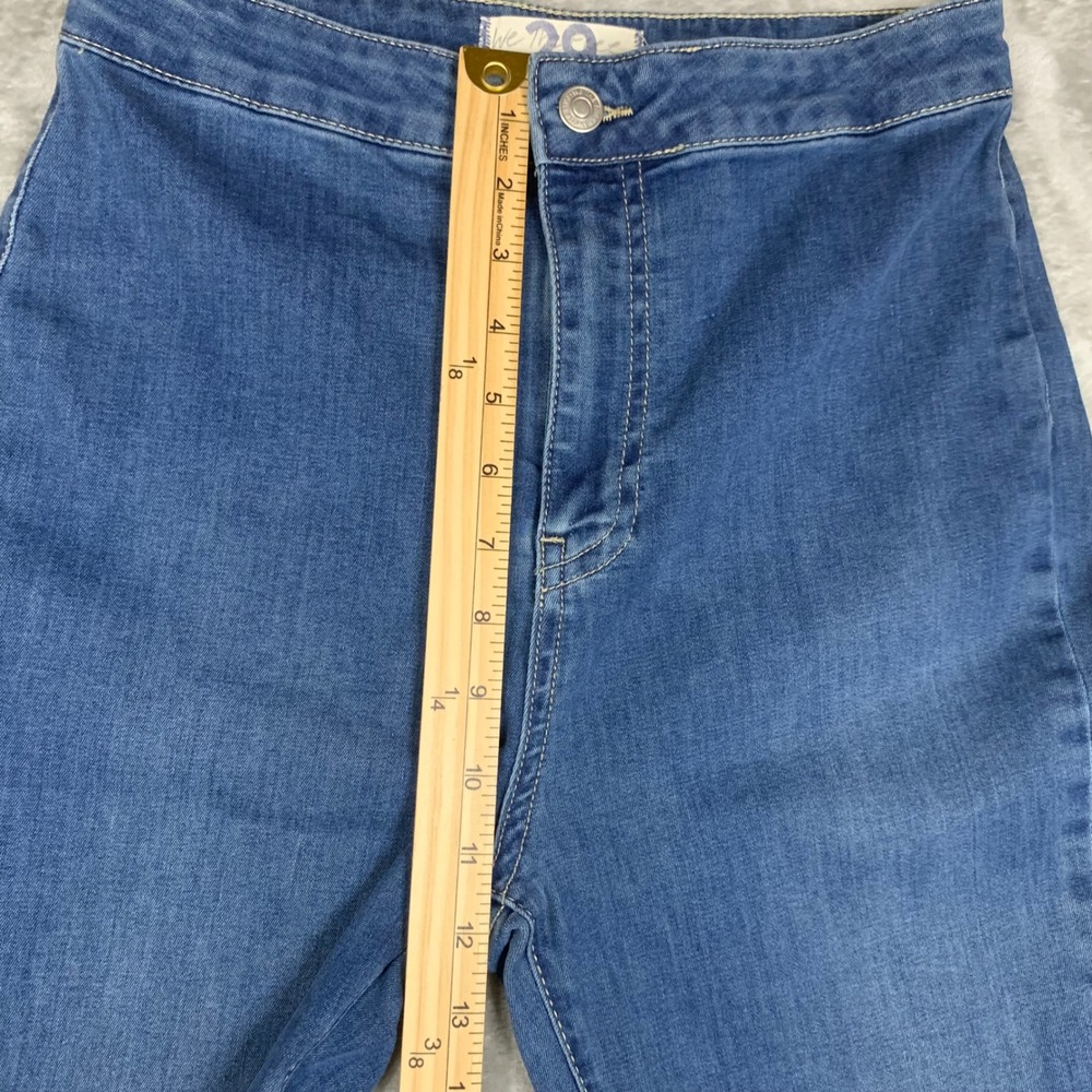 We The Free Just Float On Flare Jeans Blue Denim Bell Bottom 29 Hemmed 27"x32.5" - Picture 12 of 14
